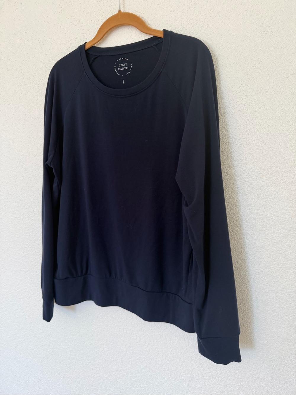 Cozy Earth Women's Large Bamboo Navy Sweatshirt